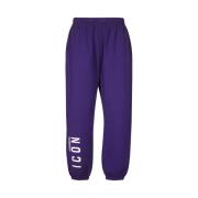 Sweatpants met bedrukt logo Dsquared2 , Purple , Dames