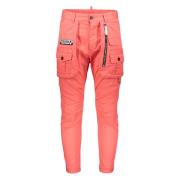 Cargo Broek met Veel Zakken Dsquared2 , Pink , Heren