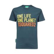 Bedrukt Crew-neck T-shirt Dsquared2 , Green , Heren