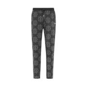 Jacquard Logo Track Pants Les Deux , Brown , Heren