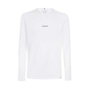 Geribbeld Katoenen T-Shirt Les Deux , White , Heren