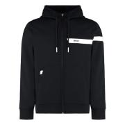 Hoodie met rits en zakken Hugo Boss , Black , Heren