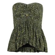 Ermina Bedrukte Top Isabel Marant , Green , Dames