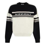 Gestreepte Crew-Neck Sweater Isabel Marant , Beige , Heren