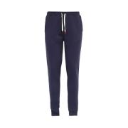 Katoenen Track-Pants met Ribgeboeide Manchetten Les Deux , Blue , Here...