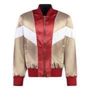 Reversible Bomber Jacket met Monogram Jacquard Balmain , Multicolor , ...