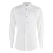 Gouden Knoop Poplin Tuxedo Overhemd Dolce & Gabbana , White , Heren