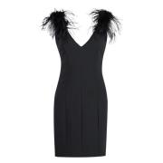 Veren Jurk met Struisvogelveren Pinko , Black , Dames