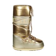 Contrasterende Logo Snowboots Moon Boot , Yellow , Dames