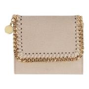 Kleine Flap Portemonnee met Drukknoopsluiting Stella McCartney , Beige...