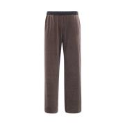 Monogram Velvet Pyjamabroek Balmain , Brown , Heren