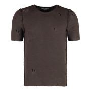 Vernietigd Gebreid T-Shirt Dolce & Gabbana , Brown , Heren