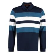 Gestreept katoenen poloshirt met zijsplitten Paul & Shark , Multicolor...