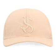 Kasjmier Baseballpet Leren Details Jil Sander , Beige , Dames