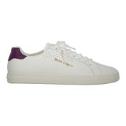 Leren Tennissneakers met Contrasterende Hiel Palm Angels , White , Her...