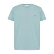 T-shirt met logo patch Woolrich , Blue , Heren