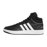 Zwarte Hoops 3.0 Mid Sneakers Adidas , Black , Heren