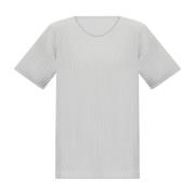 Geplooide T-shirt Issey Miyake , Gray , Heren