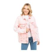 Dames Denim Jack Relaxed Fit Tommy Hilfiger , Pink , Dames