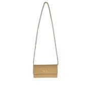 Beige Synthetische Portemonnee met Gouden Ketting Pollini , Beige , Da...