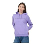 Paarse Hoodie Oversize Logo Sweatshirt Champion , Purple , Dames