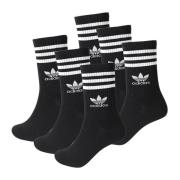 Zwart 3-Stripes Crew Sokkenset Adidas Originals , Black , Unisex