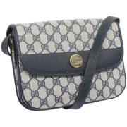 Pre-owned Leather gucci-bags Gucci Vintage , Blue , Dames