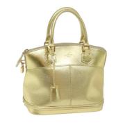 Pre-owned Leather handbags Louis Vuitton Vintage , Yellow , Dames