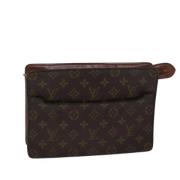 Pre-owned Canvas clutches Louis Vuitton Vintage , Brown , Dames