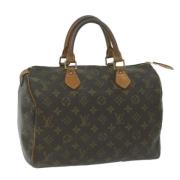 Pre-owned Canvas handbags Louis Vuitton Vintage , Brown , Dames