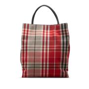 Pre-owned Leather totes Burberry Vintage , Red , Dames