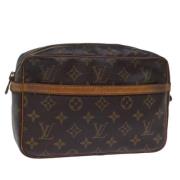 Pre-owned Canvas clutches Louis Vuitton Vintage , Brown , Dames