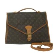 Pre-owned Canvas handbags Louis Vuitton Vintage , Brown , Dames