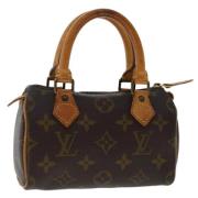 Pre-owned Canvas handbags Louis Vuitton Vintage , Brown , Dames