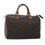 Pre-owned Canvas handbags Louis Vuitton Vintage , Brown , Dames