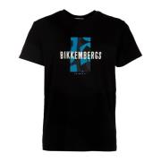 Stijlvolle Heren T-Shirt Collectie Bikkembergs , Black , Heren