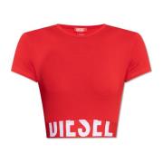 Top Uftee-Sport-Cropped Diesel , Red , Dames