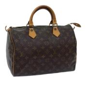 Pre-owned Canvas handbags Louis Vuitton Vintage , Brown , Dames