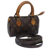 Pre-owned Canvas handbags Louis Vuitton Vintage , Brown , Dames