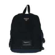 Pre-owned Nylon backpacks Prada Vintage , Blue , Dames