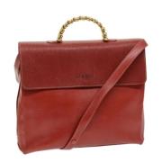 Pre-owned Leather handbags Loewe Pre-owned , Red , Dames