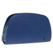 Pre-owned Leather pouches Louis Vuitton Vintage , Blue , Dames