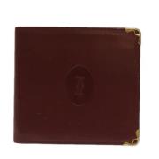 Pre-owned Leather wallets Cartier Vintage , Red , Dames