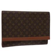 Pre-owned Canvas clutches Louis Vuitton Vintage , Brown , Dames