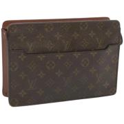 Pre-owned Canvas clutches Louis Vuitton Vintage , Brown , Dames