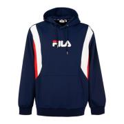 Mannen Hoodie in Blauw Outlet Prijs Fila , Blue , Heren