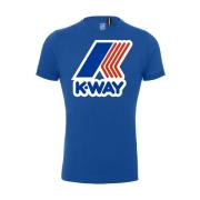 Heren Logo T-shirt K-Way , Blue , Heren