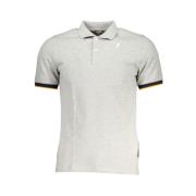 Grijze Katoenen Poloshirt met Contrastdetails K-Way , Gray , Heren