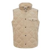 Gewatteerd katoenen fluwelen vest Boggi Milano , Beige , Heren