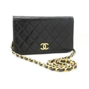 Pre-owned Leather chanel-bags Chanel Vintage , Black , Dames